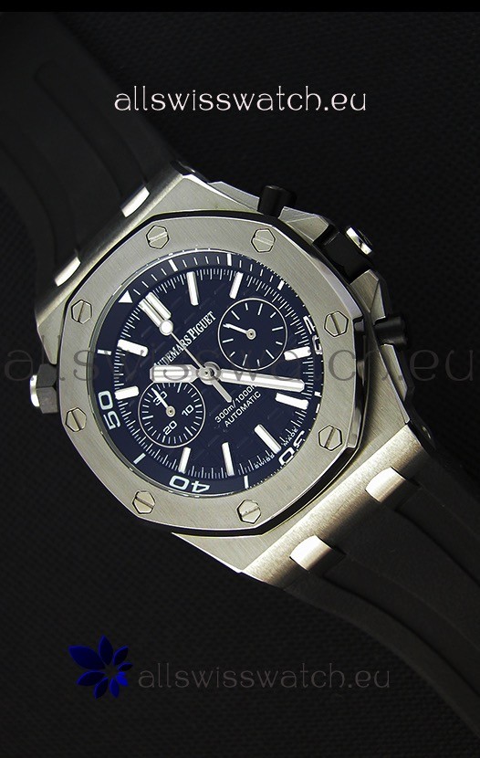Audemars Piguet Royal Oak Offshore Diver Chronograph Swiss Quartz Replica Watch in Black Dial