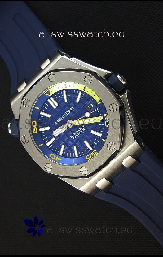 Audemars Piguet Royal Oak Offshore Diver Japanese Automatic Replica Watch in Dark Blue