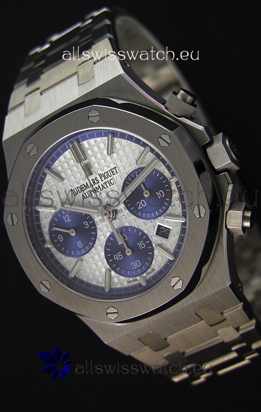 Audemars Piguet Royal Oak Chronograph White Dial Steel Strap Swiss Replica Watch 