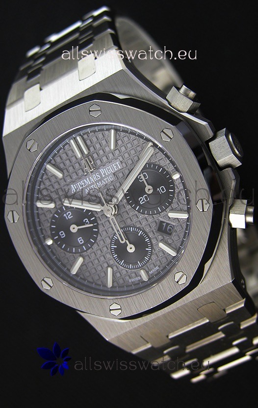 Audemars Piguet Royal Oak Chronograph Slate Grey Dial Steel Strap Swiss Replica Watch 