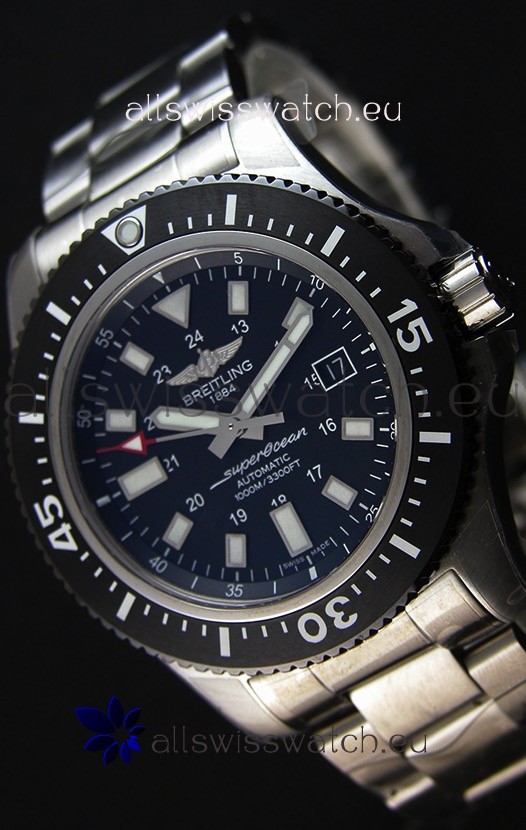Breitling SuperOcean 44 Special Steel Swiss Replica Watch with Steel Strap