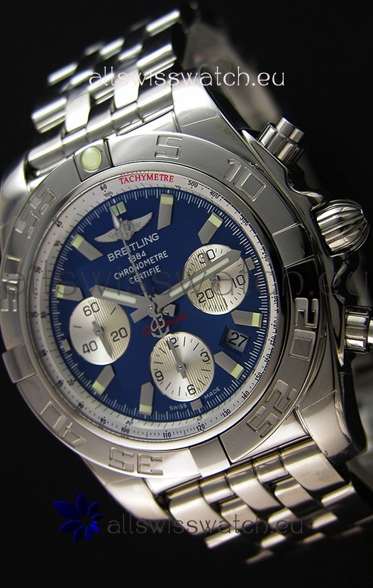 Breitling Chronomat B01 Blue Dial Swiss Replica Watch 1:1 Mirror Replica Edition 