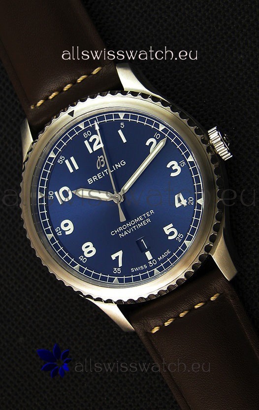 Breitling Navitimer 8 Automatic 41MM Swiss Replica Watch in Blue Dial 