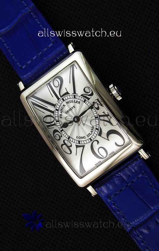 Franck Muller Long Island Ladies Replica Watch in Swiss Quartz Movement Blue Strap 