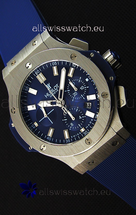 Hublot Big Bang Steel Blue Swiss Replica Watch 1:1 Mirror Replica 
