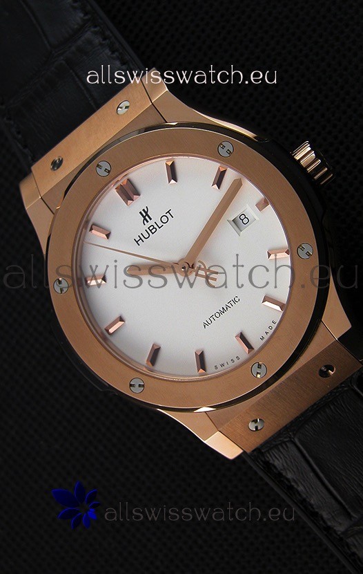 Hublot Classic Fusion King Gold Opalin Swiss Replica Watch - 1:1 Mirror Replica