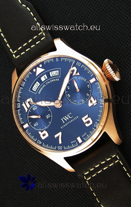 IWC Big Pilot Annual Calender Steel Blue Dial 1:1 Mirror Replica