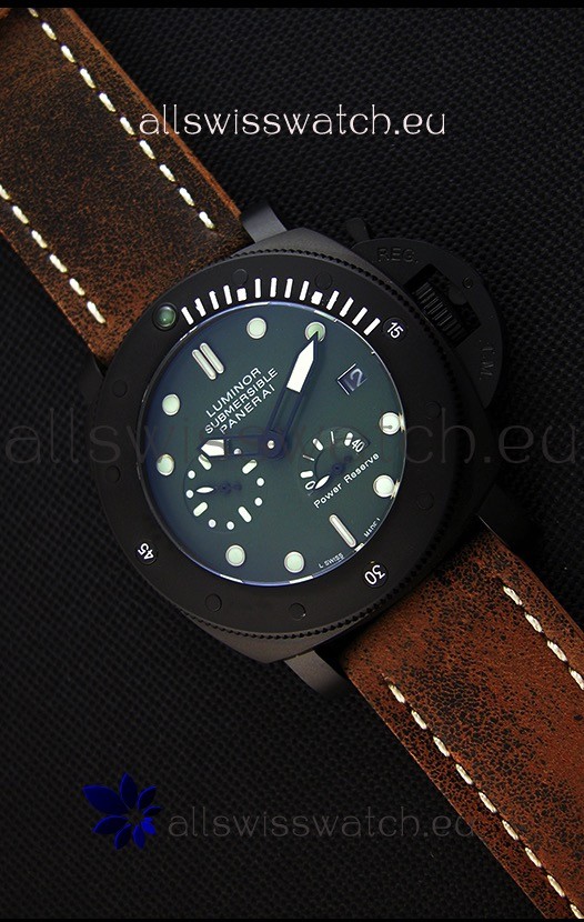 Panerai Luminor Submersible Power Reserve PVD Japanese Replica Watch