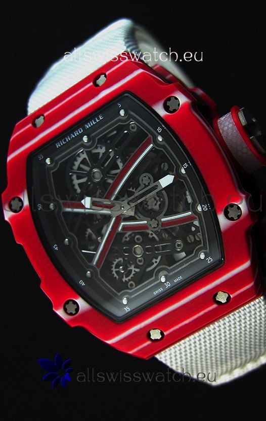 Richard Mille 67-02 Mutaz Barshim Forged Carbon Swiss Replica Watch 