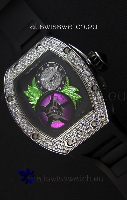 Richard Mille 19-02 Tourbillon Fleur Swiss Replica Watch in Stainless Steel 