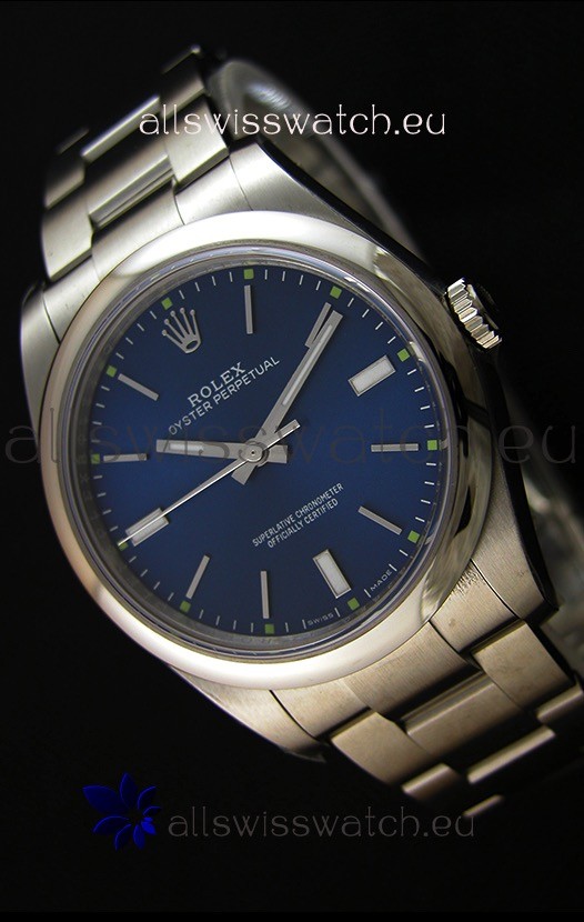 Rolex Oyster Perpetual Cal.3132 Movement Swiss Blue Dial Oyster Strap - Ultimate 904L Steel Watch 
