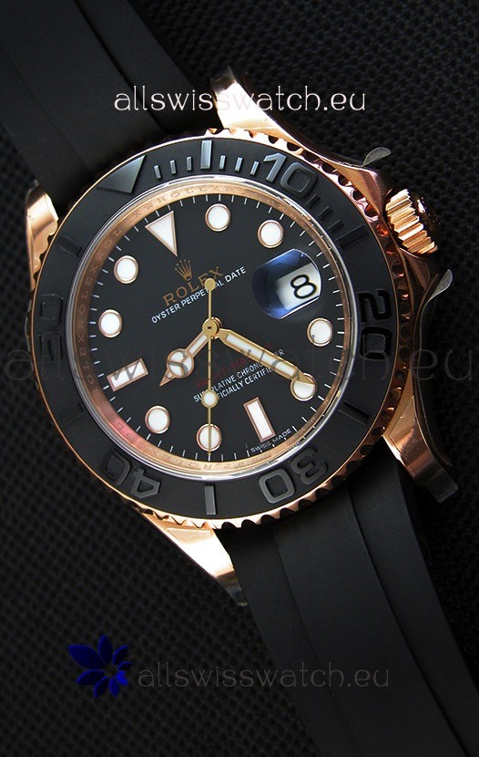 Rolex Yachtmaster 116655 Everose 40MM Cal.3135 Swiss 1:1 Ultimate 904L Steel Watch 