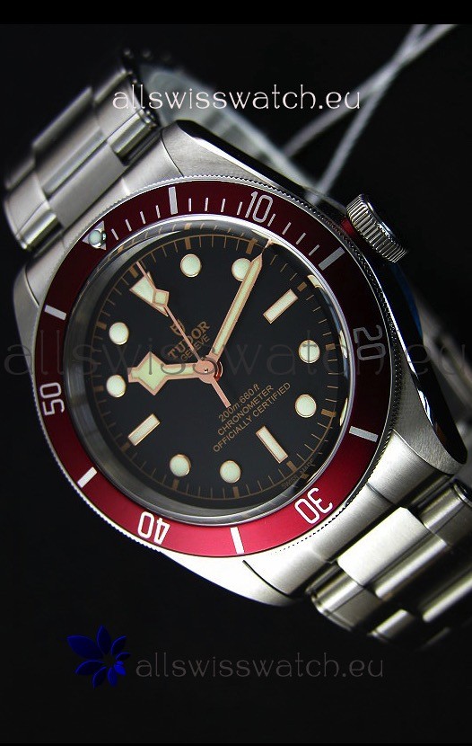 Tudor Heritage Black Bay Red Bezel Swiss Replica Watch 1:1 Ultimate Mirror Replica Edition