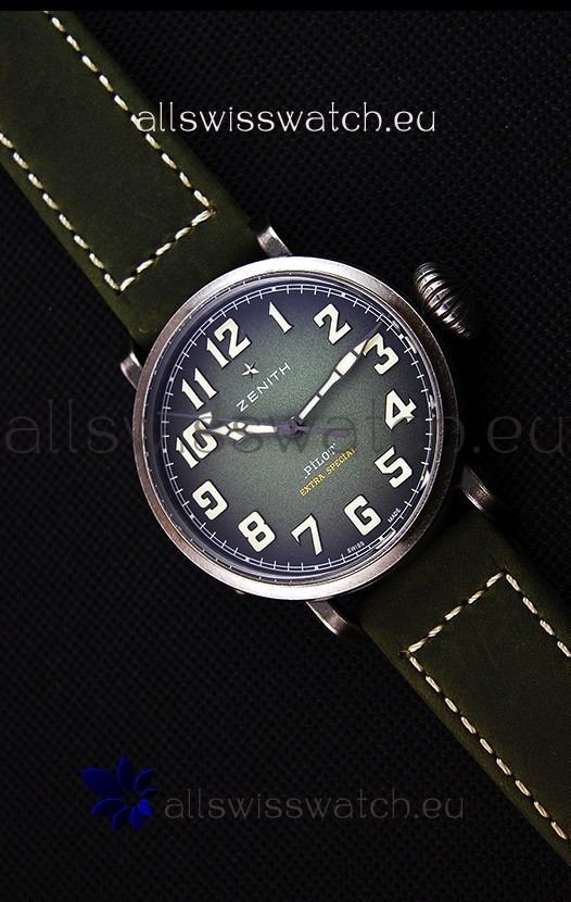 Zenith Pilot Type 20 Extra Special Green Dial Swiss Replica Watch 40MM