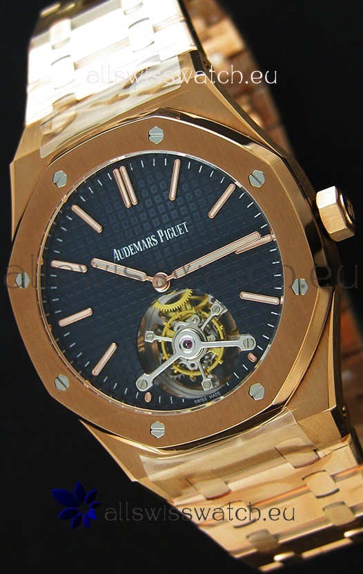Audemars Piguet Royal Oak Tourbillon 41mm Extra-Thin Dark Blue Dial Watch 