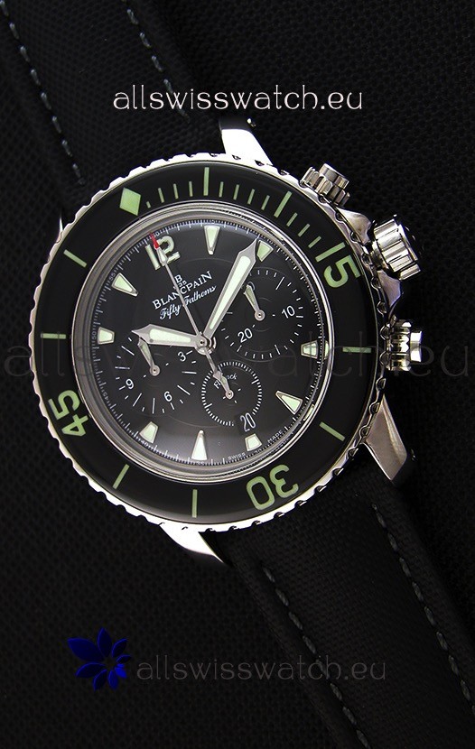 Blancpain Blancpain Fifty Fathoms Chronograph Flyback Black 1:1 Mirror Replica Watch