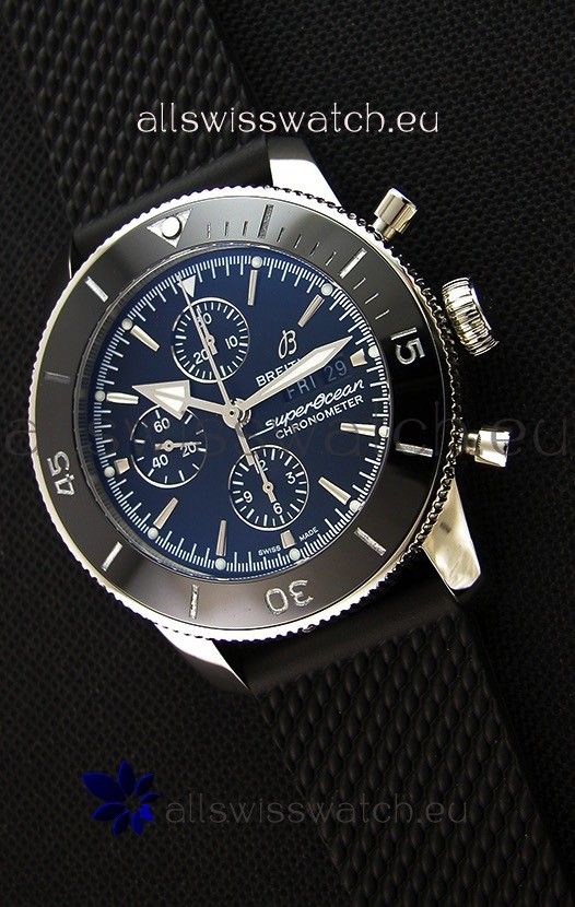 Breitling Superocean Heritage II Black Dial 46MM 1:1 Mirror Swiss Replica Watch 