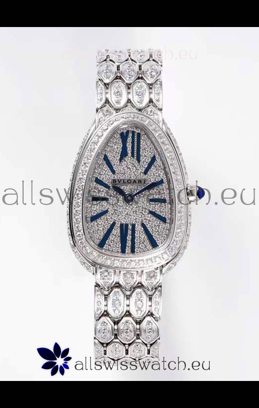 Bvlgari Serpenti Seduttori Edition Watch in Diamonds Steel Casing - 1:1 Mirror Replica