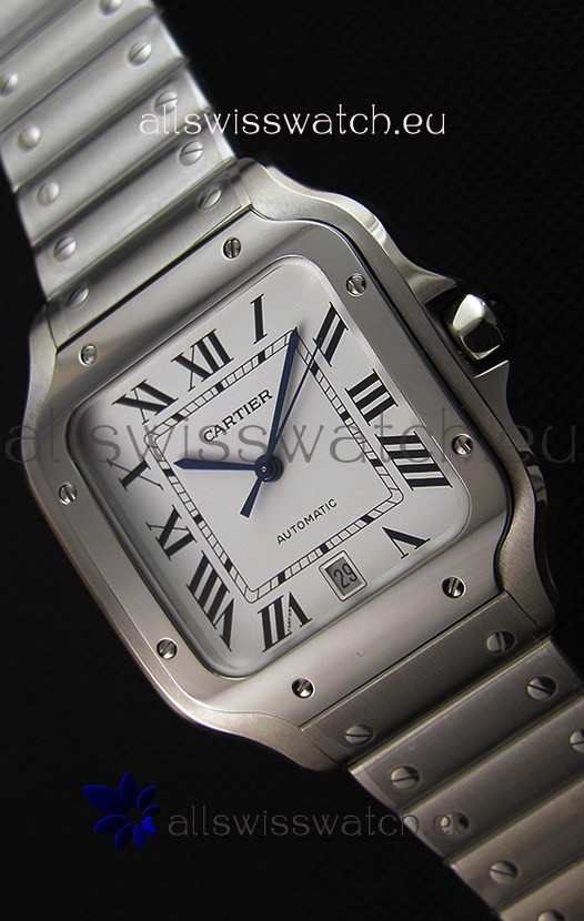 Cartier Santos De Cartier 1:1 Mirror Replica - 36MM Stainless Steel Watch 