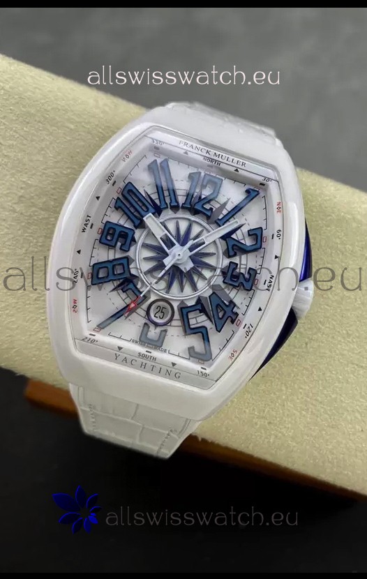 Franck Muller Vanguard Yachting White Ceramic 1:1 Mirror Swiss Replica Watch