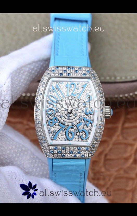 Franck Muller Vanguard Ladies 1:1 Mirror Swiss Replica Watch 32MM Wide Steel Casing