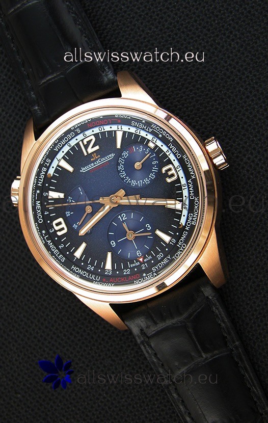 Jaeger-LeCoultre Polaris Geographic Pink Gold Swiss Replica Watch - 904847J