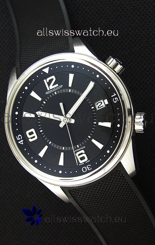 Jaeger-LeCoultre Polaris Black Dial Watch with Nylon Strap 1:1 Mirror Replica