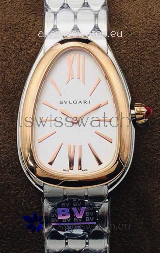 Bvlgari Serpenti Seduttori Edition Watch in Stainless Steel - Rose Gold Bezel 1:1 Mirror Replica