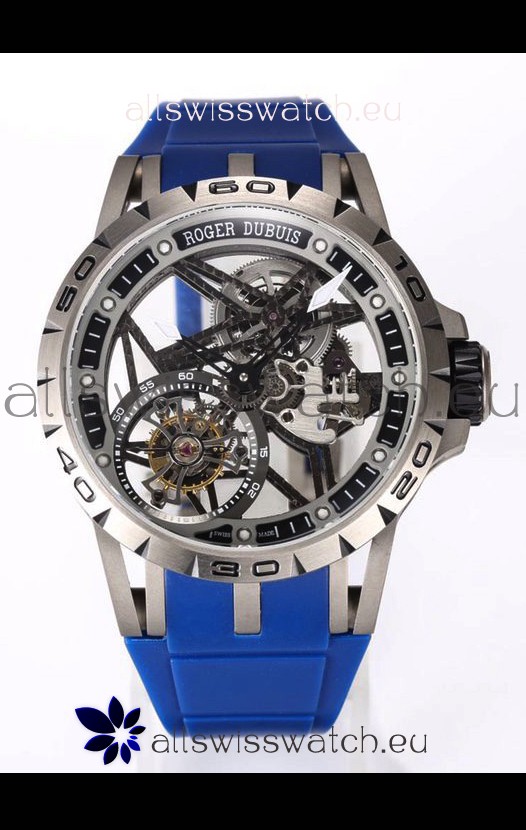 Roger Dubuis Excalibur Spider Flying Tourbillon Skeleton Titanium Casing 45MM 1:1 Mirror Swiss Watch