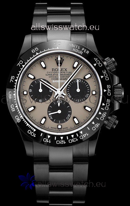 Rolex Daytona Blaken 1:1 Swiss Mirror Replica Grey Dial Cal.4130 Movement (WITH BOX) 