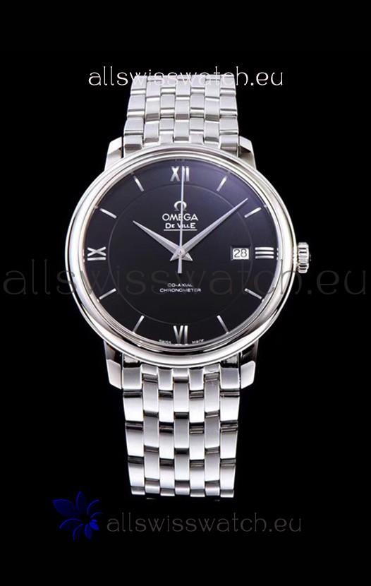 Omega De Ville Prestige Co-Axial 36.8MM Black Dial 1:1 Swiss Mirror Replica Watch 