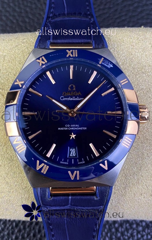 Omega Co-Axial Constellation 41MM 904L Steel - Blue Dial 1:1 Mirror Replica Watch