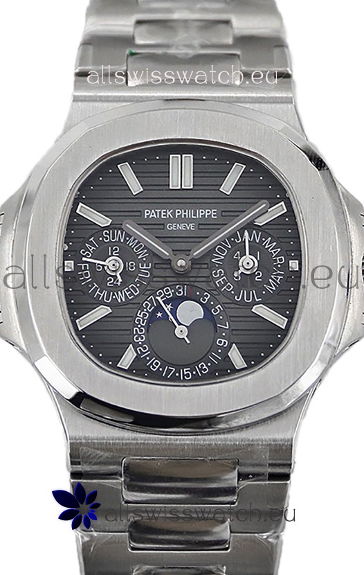Patek Philippe Nautilus 5740 Perpetual Calendar Stainless Steel Grey Dial Swiss Replica Watch 