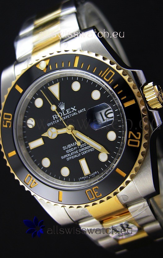 Rolex Submariner Date Ceramic Two Tone 116613 - Replica 1:1 Mirror - Ultimate 904L Steel Watch 