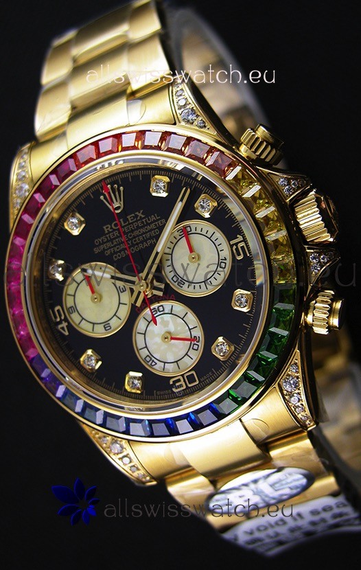 Rolex Cosmograph Daytona 116598 Yellow Gold 1:1 Mirror Cal.4130 Movement - Ultimate 904L Steel Watch