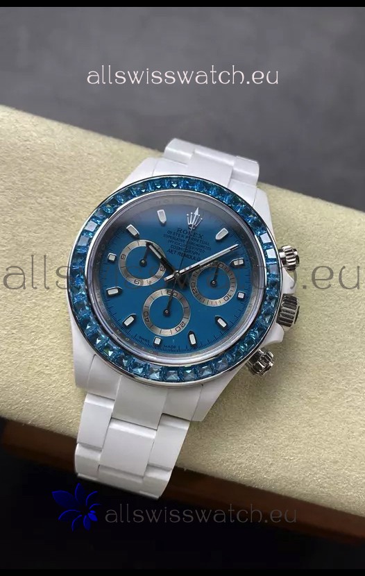 Rolex Daytona AET Remould Dark Blue Dial Full Ceramic Strap Watch in Cal.4130 Movement