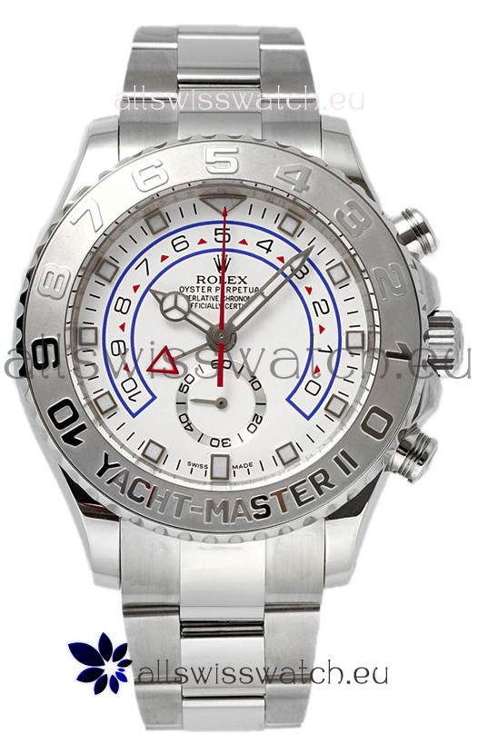 Rolex Yachtmaster II Stainles Steel Ref.116689 1:1 White Gold Plated Bezel 