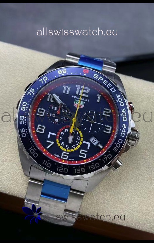 Tag Heuer F1 Edition Swiss Quartz Watch in Blue Dial Stainless Steel Casing 