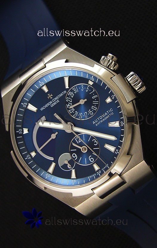 Vacheron Constantin Overseas Dual Time Blue Dial Swiss Replica Watch 