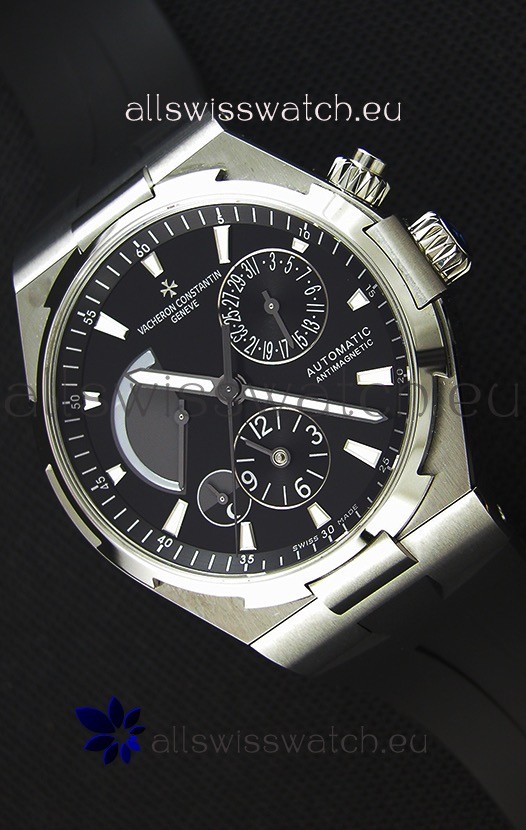 Vacheron Constantin Overseas Dual Time Black Dial Swiss Replica Watch 
