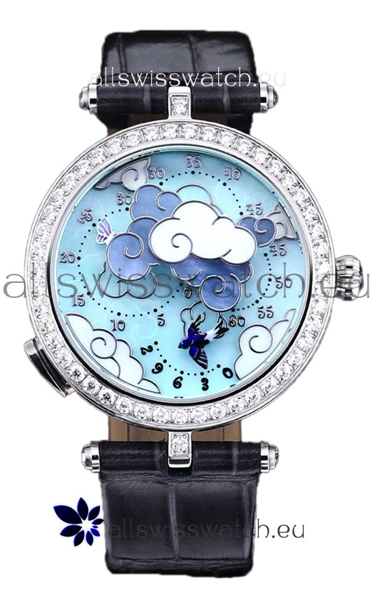Van Cleef & Arpels Donde Des Papillons Stainless Steel Casing Swiss Movement Replica Watch 