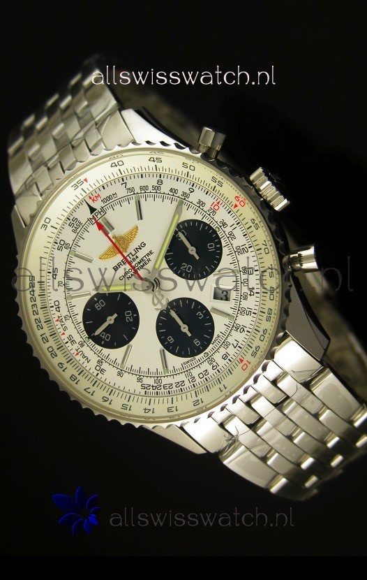Breitling Navitimer 01 Swiss 1:1 Mirror Updated 2017 Replica Watch in White Dial