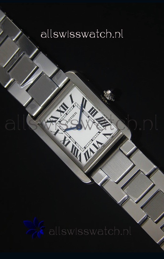 Cartier Tank Solo Swiss Quartz Watch in Steel Strap 24MM Wide 