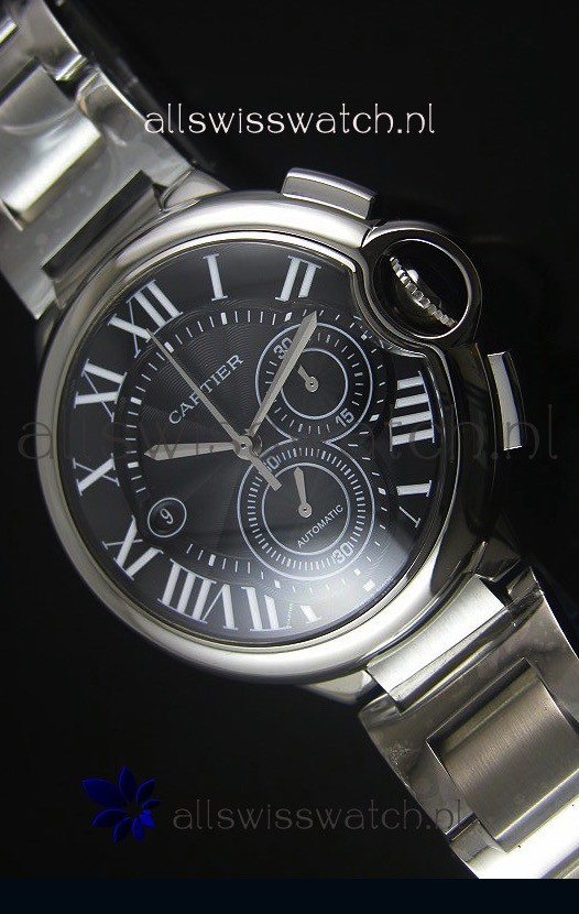 Ballon De Cartier Chronograph in Stainless Steel Case - 1:1 Mirror Replica