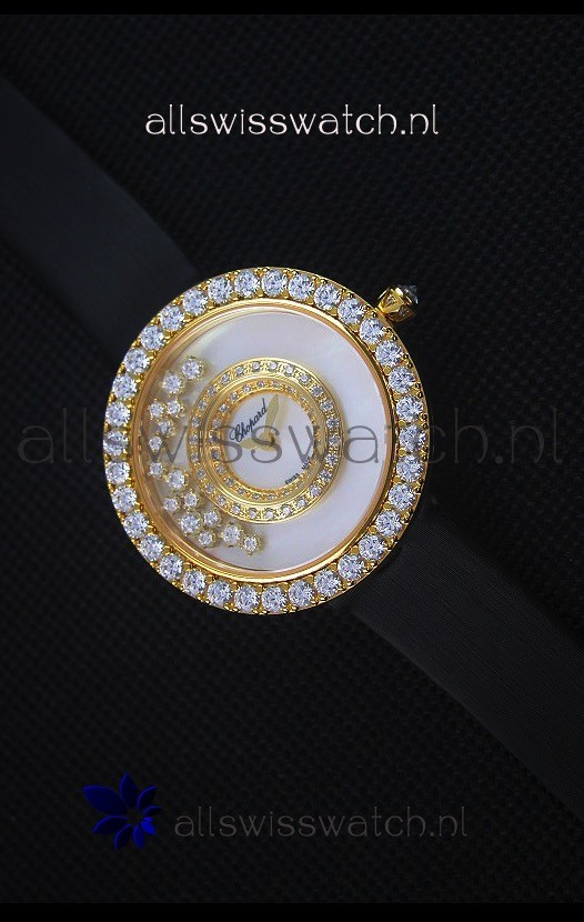Chopard Happy Dreams 36MM Black Strap in White Dial