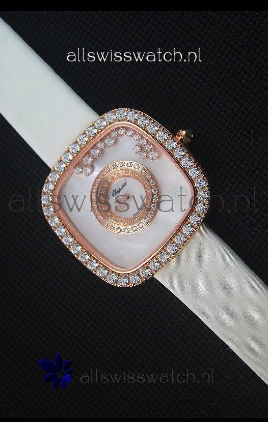 Chopard Happy Diamonds 38MM White Strap in White Dial