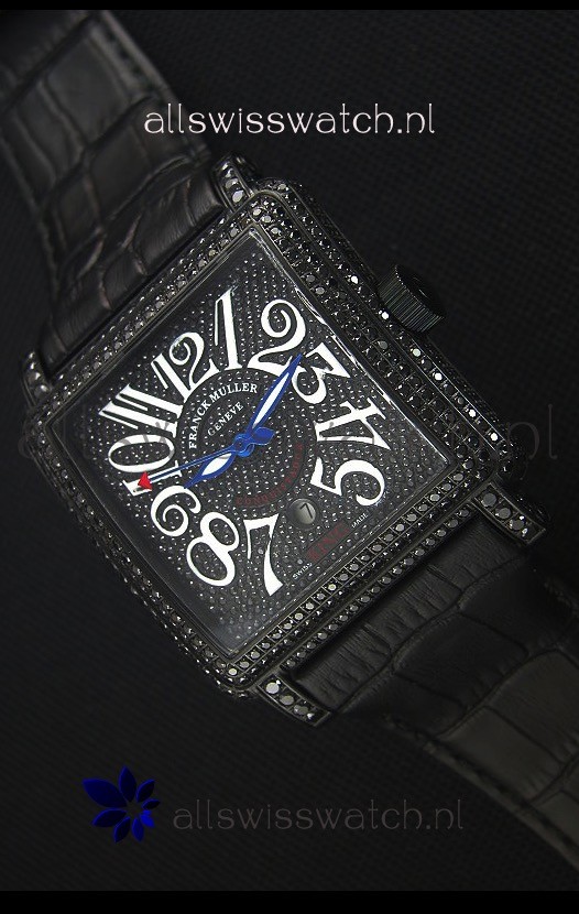 Franck Muller Conquistador King Automatic Swiss Replica Watch in Black PVD Case