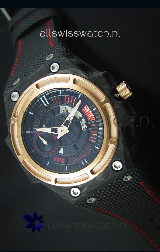Linde Werdelin Spidolite II Swiss Replica Watch in Forged Carbon Case