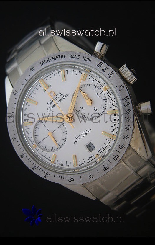 Omega Speedmaster 57 Co-Axial Chronograph in Yellow Gold Markers Swiss Watch
