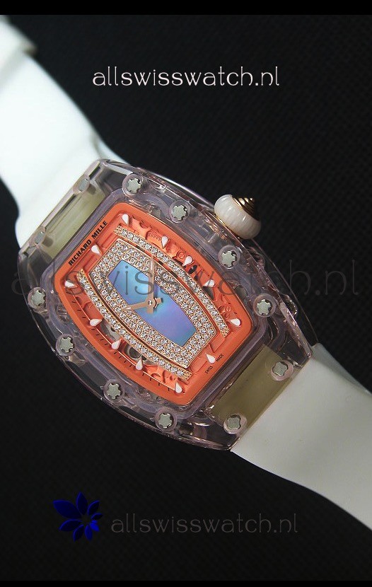Richard Mille RM07-02 Sapphir Ladies Swiss Replica Watch in Blue Pearl Dial 